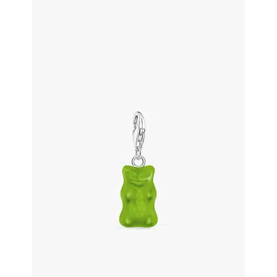 Thomas Sabo Womens  X Haribo Goldbear Sterling-silver And Crystal Glass Charm In 925 Silver & Green