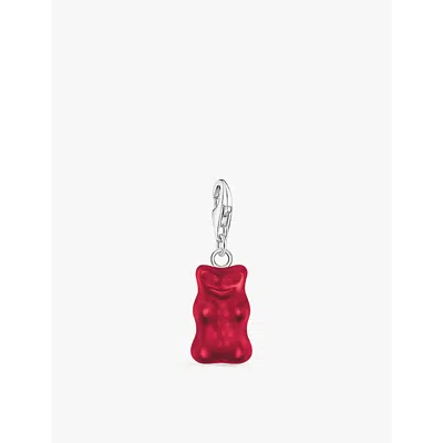 Thomas Sabo Womens  X Haribo Goldbear Sterling-silver And Crystal Glass Charm In 925 Silver & Red