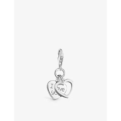 Thomas Sabo Womens 925 Sterling Silver Charm Club I Love You Hearts Sterling-silver