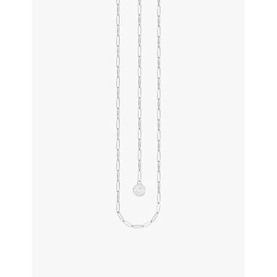 Thomas Sabo Womens 925 Sterling Silver Charmista Sterling-silver Paperclip-chain Charm Necklace