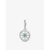 Thomas Sabo Womens 925 Sterling Silver Compass Sterling-silver And Cubic Zirconia Pendant Charm In 925 Sterling Silver