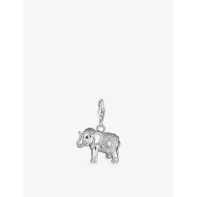 Thomas Sabo Womens 925 Sterling Silver Elephant Sterling-silver And Cubic Zirconia Pendant Charm