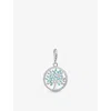 Thomas Sabo Womens 925 Sterling Silver Tree Of Love Sterling-silver Pendant Charm In 925 Sterling Silver