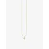 Thomas Sabo Womens  Cross 18ct Yellow Gold-plated Sterling Silver And Zirconia Pendant Necklace In Gold-plated & Cz