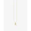 Thomas Sabo Womens  Intertwined Hearts 18ct Yellow Gold-plated Sterling Silver And Zirconia Pendant N In Gold-plated & Cz
