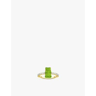 Thomas Sabo Womens  X Haribo 18ct Yellow Gold-plated Sterling Silver And Zirconia Ring In Gold-plated & Cz