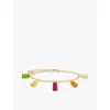 Thomas Sabo Womens  X Haribo Goldbear 18ct Gold-plated Sterling-silver And Glass Charm Bracelet In Gold-plated & Glass