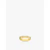 Thomas Sabo Womens Gold-plated Silver 18ct Yellow Sterling And Zirconia Band Ring In Gold-plated Silver