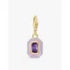 Thomas Sabo Womens Gold-plated Silver 3d Octagon 18ct Yellow Sterling-silver And Zirconia Charm In Gold-plated Silver