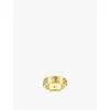 Thomas Sabo Womens Gold-plated Silver Cosmic 18ct Yellow-gold Sterling And Zirconia Band Ring In Gold-plated Silver
