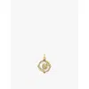 Thomas Sabo Womens Gold-plated Silver Crescent Moon 18ct Yellow Sterling Enamel And Zirconia Pendant In Gold-plated Silver