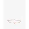 Thomas Sabo Womens Gold-plated Silver Heart 18ct Rose 925 Sterling-silver Chain Bracelet In Gold-plated Silver