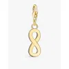 Thomas Sabo Womens Gold-plated Silver Infinity 18ct Yellow 925 Sterling-silver Charm In Gold-plated Silver
