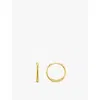Thomas Sabo Womens Gold-plated Silver Minimal 18ct Yellow Sterling-silver Hoop Earrings In Gold-plated Silver