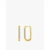 Thomas Sabo Womens Gold-plated Silver Oval 18ct Yellow Sterling-silver And Zirconia Hoop Earrings In Gold-plated Silver