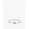 Thomas Sabo Womens  Karma Secrets 18ct Rose Gold-plated Sterling Silver Cord Bracelet In R/g Bead Bracelet