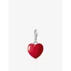 Thomas Sabo Womens  Charm Club Red Heart Sterling-silver And Enamel Charm In Silver & Enamel