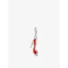 Thomas Sabo Womens  Charm Club Red High Heel Sterling-silver And Enamel Charm In Silver & Enamel
