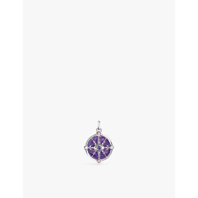 Thomas Sabo Womens Silver & Enamel Eye Sterling-silver, Enamel, Zirconia And Glass Pendant