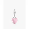Thomas Sabo Womens  Heart 925 Sterling-silver And Resin Charm In Silver & Enamel