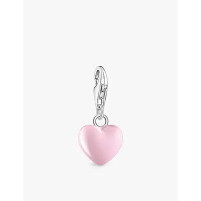 Thomas Sabo Womens  Heart 925 Sterling-silver And Resin Charm In Silver & Enamel