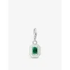 Thomas Sabo Womens Silver & Enamel Octagon Sterling-silver And Enamel&nbsp;pendant Charm In Silver & Enamel