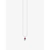 THOMAS SABO WOMENS SILVER & ENAMEL RED ROSE BLACKENED STERLING-SILVER AND ENAMEL PENDANT NECKLACE
