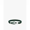 Thomas Sabo Womens  Logo-engraved Sterling-silver And Leather Braided Bracelet In Silver & Leather