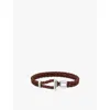 Thomas Sabo Womens  Logo-engraved Sterling-silver And Leather Braided Bracelet In Silver & Leather
