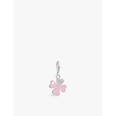 Thomas Sabo Womens Silver Cz & Enamel Four Leaf Clover 925 Sterling-silver, Enamel And Zirconia Charm
