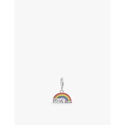 Thomas Sabo Womens  Love Rainbow 925 Sterling-silver And Zirconia Charm In Silver Cz & Enamel