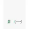 Thomas Sabo Womens Silver Cz & Enamel Octagon 925 Sterling-silver, Enamel And Glass Stud Earrings In Silver Cz & Enamel