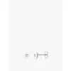 Thomas Sabo Womens  Heart-shaped Sterling-silver And Cubic-zirconia Stud Earrings In Silver Enamel & Cz