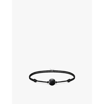Thomas Sabo Womens  Karma Secret 925 Sterling-silver And Obsidian Beaded Bracelet In Textile & Obsidian