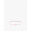 Thomas Sabo Womens  Karma Secret 925 Sterling-silver And Rose-quartz Bead Bracelet In Textile & Quartz