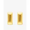 Thomas Sabo Womens Angular-shape 18ct Yellow Gold-plated 925 Sterling Silver Hoop Earrings In Gold