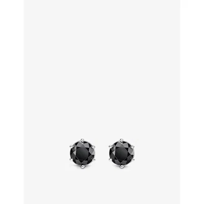 Thomas Sabo Sterling-silver And Cubic Zirconia Stud Earrings In Black
