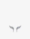 Thomas Sabo Womens Blue Phoenix Wing Zirconia And Sterling Silver Earrings In Blue