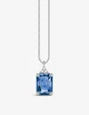 Thomas Sabo Womens Blue Sterling-silver, Cubic Zirconia And Stone Pendant Necklace In Blue