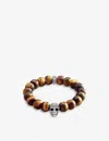 Thomas Sabo Womens Brown Power Sterling Silver And Tiger's Eye Beaded Bracelet In Brown