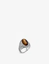Thomas Sabo Womens Brown Signet Sterling-silver And Tiger's Eye Ring In Brown