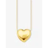 Thomas Sabo Womens Heart Pendant 18ct Yellow-gold Plated 925 Sterling Silver Necklace