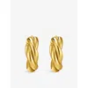 Thomas Sabo Womens Intertwined 18ct Yellow Gold-plated 925 Sterling Silver Hoop Earrings In Gold