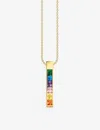 Thomas Sabo Colourful Stones 18ct Yellow Gold-plated Sterling Silver And Zirconia Necklace In Multicoloured