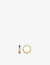 Thomas Sabo Rainbow 18ct Yellow Gold-plated 925 Sterling-silver Hoops In Multicoloured