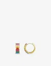 Thomas Sabo Rainbow Heritage 18ct Yellow Gold-plated 925 Sterling Silver Hoops In Multicoloured