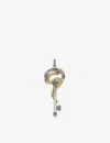 Thomas Sabo Womens Multicoloured Snake And Key 18ct Yellow Gold-plated Sterling Silver, Zirconia And Glass-ceram In Multicoloured