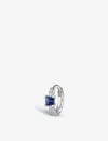 Thomas Sabo Womens Multicoloured Square Sterling-silver, Cubic Zirconia And Spinel Single Hoop Earring In Multicoloured