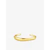 Thomas Sabo Womens Organic Shape 18ct Yellow-gold Plated 925 Sterling Silver Bangl