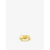 Thomas Sabo Womens Organic Shape 18ct Yellow Gold Plated 925 Sterling Silver Ring In Gold
